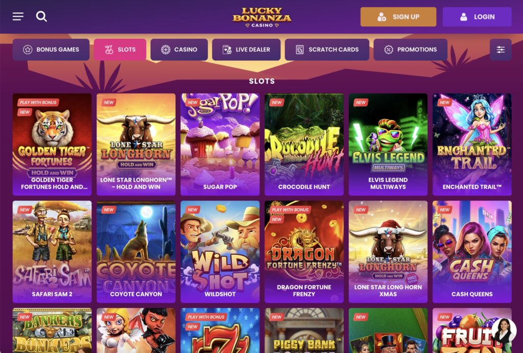 Lucky Bonanza Online Casino Screenshot